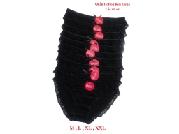 Quần lót Cotton ren Elena - Lốc 10 Đen